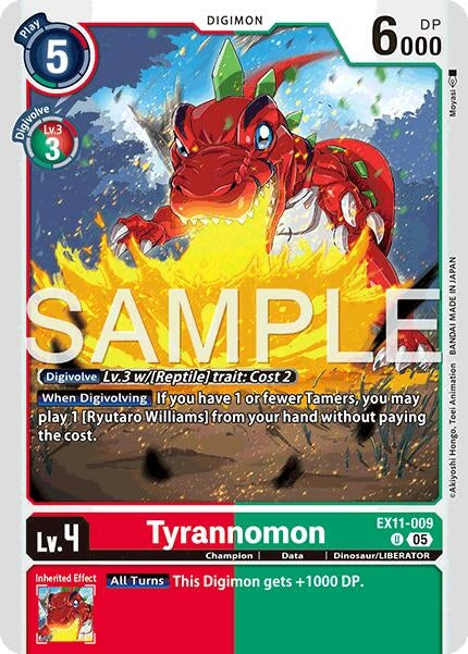 Image for Tyrannomon (EX11-009 U) - Digimon Card Game