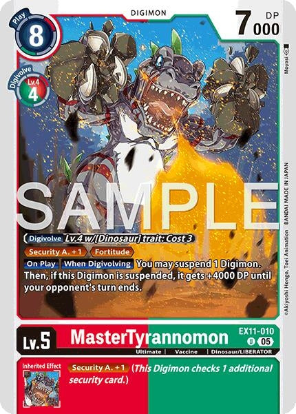 Image for MasterTyrannomon (EX11-010 U) - Digimon Card Game