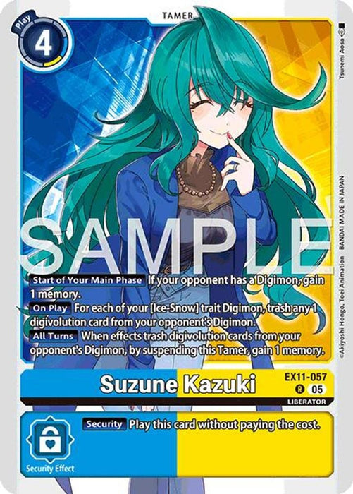Suzune Kazuki (#EX11-057 R) (Dawn of Liberator) Near Mint Foil
