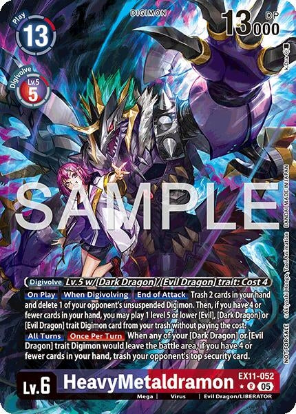 Image for HeavyMetaldramon (Box Topper) (EX11-052 R) - Digimon Card Game