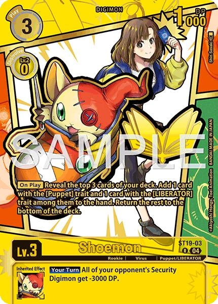 Image for Shoemon (Rare Pull) (ST19-03) - Digimon Card Game