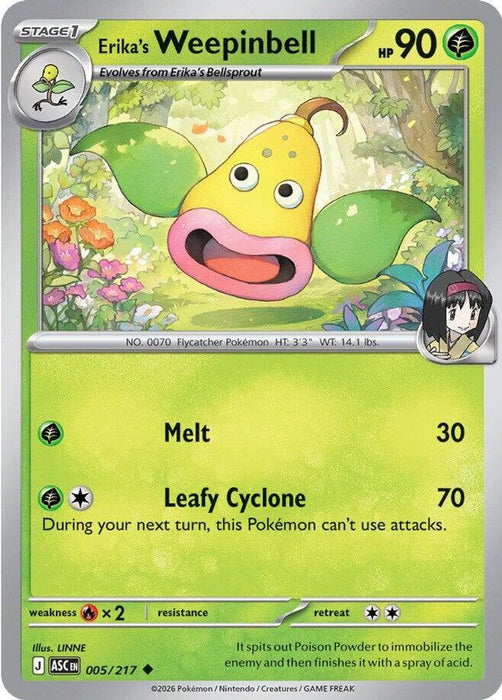 Erika's Weepinbell (#005/217) (ME: Ascended Heroes) Near Mint