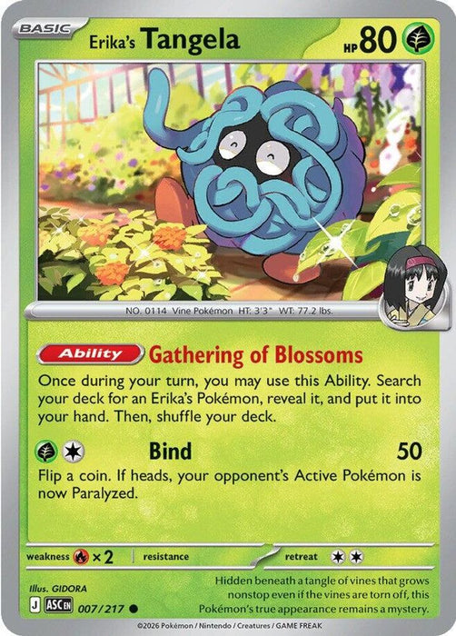 Erika's Tangela - 007/217 (#007/217) (ME: Ascended Heroes) Near Mint