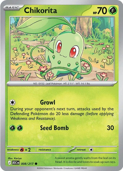 Chikorita (#008/217) (ME: Ascended Heroes) Near Mint
