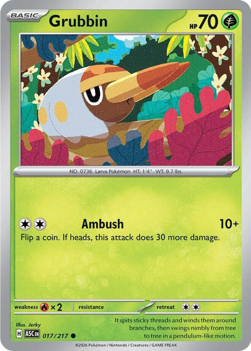 Image for Grubbin (017/217) [ME: Ascended Heroes] - Pokemon