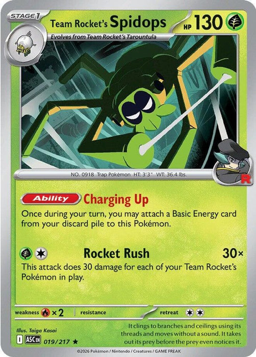 Team Rockets Spidops (#019/217) (ME: Ascended Heroes) Near Mint Holofoil