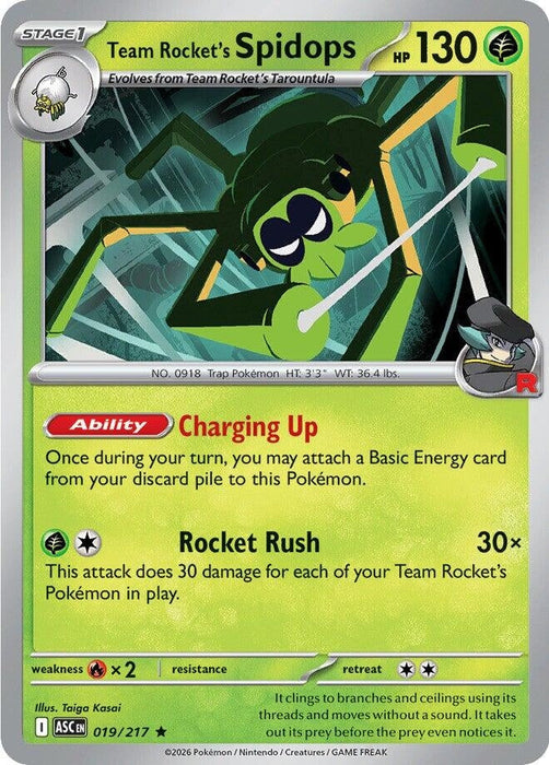 Image for Team Rocket's Spidops (019/217) [ME: Ascended Heroes] - Pokemon