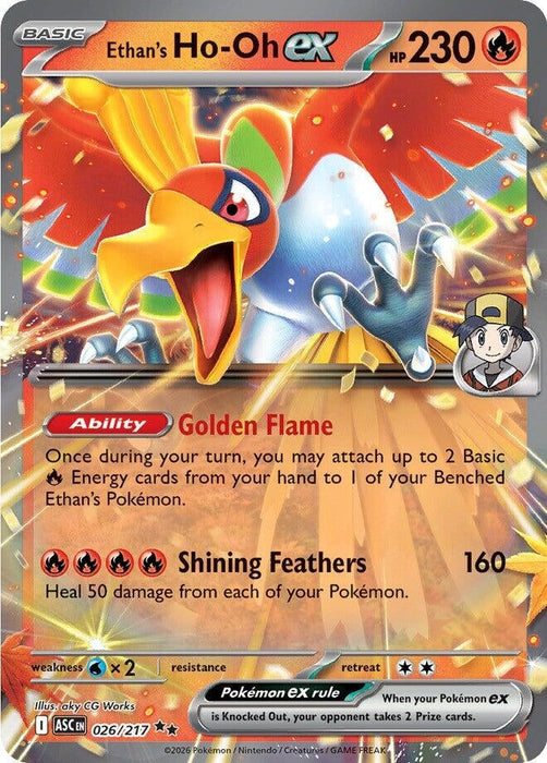 Image for Ethan's Ho-Oh ex (026/217) [ME: Ascended Heroes] - Pokemon
