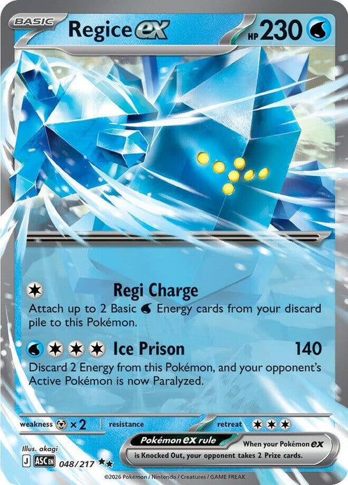 Image for Regice ex (048/217) [ME: Ascended Heroes] - Pokemon