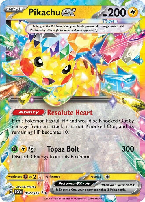 Image for Pikachu ex (057/217) [ME: Ascended Heroes] - Pokemon