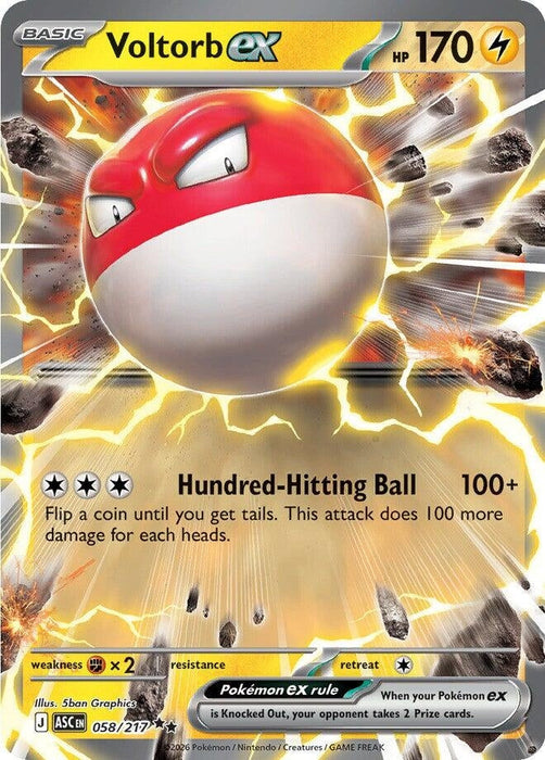 Image for Voltorb ex (058/217) [ME: Ascended Heroes] - Pokemon
