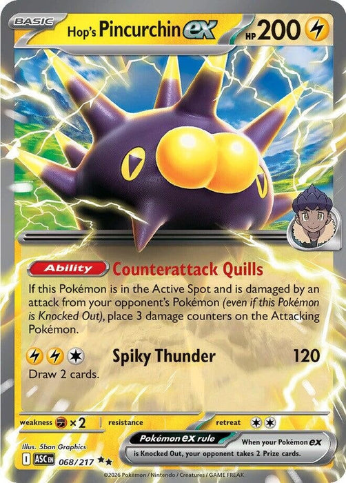 Image for Hop's Pincurchin ex (068/217) [ME: Ascended Heroes] - Pokemon