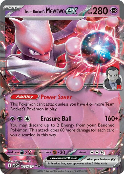Team Rockets Mewtwo ex 079 217 (#079/217) (ME: Ascended Heroes) Near Mint Holofoil