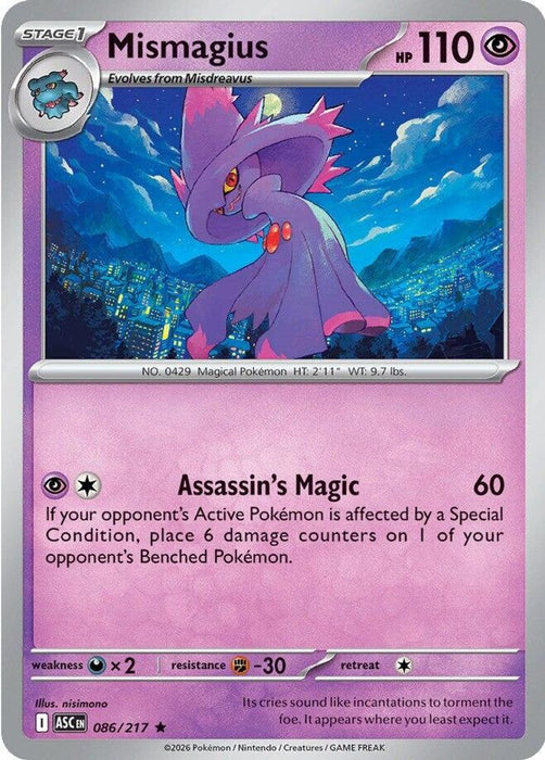 Mismagius (#086/217) (ME: Ascended Heroes) Near Mint Holofoil