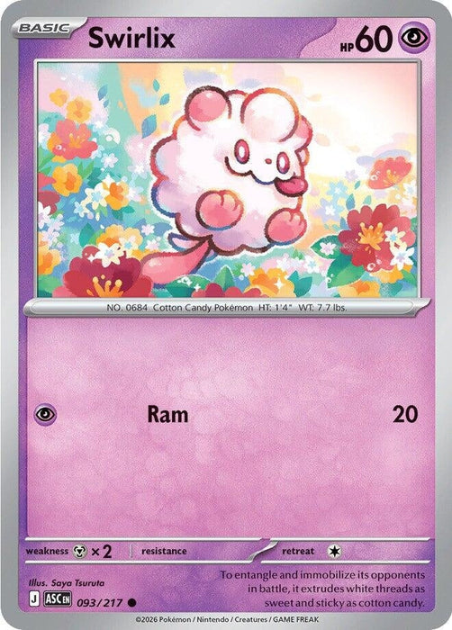 Image for Swirlix (093/217) [ME: Ascended Heroes] - Pokemon