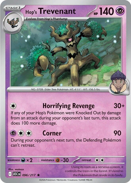 Image for Hop's Trevenant (096/217) [ME: Ascended Heroes] - Pokemon