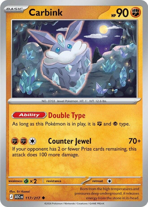 Image for Carbink (117/217) [ME: Ascended Heroes] - Pokemon