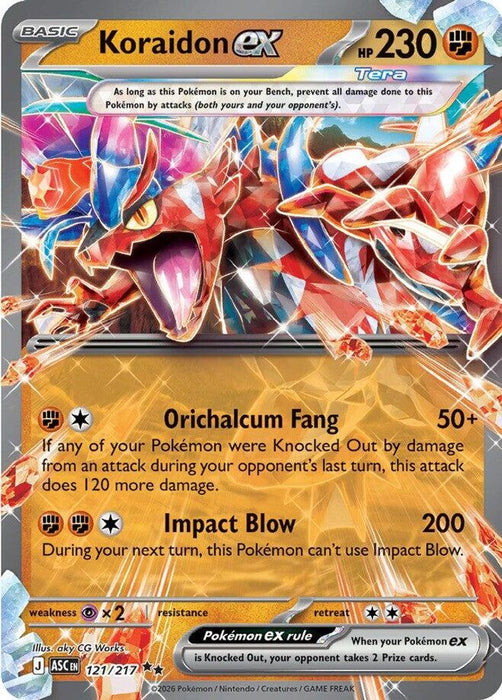 Koraidon ex (#121/217) (ME: Ascended Heroes) Near Mint Holofoil
