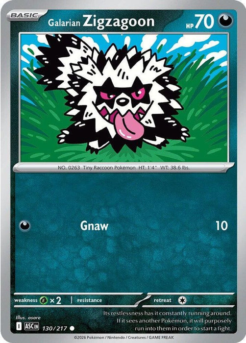 Galarian Zigzagoon (#130/217) (ME: Ascended Heroes) Near Mint