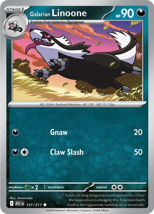 Image for Galarian Linoone (131/217) [ME: Ascended Heroes] - Pokemon