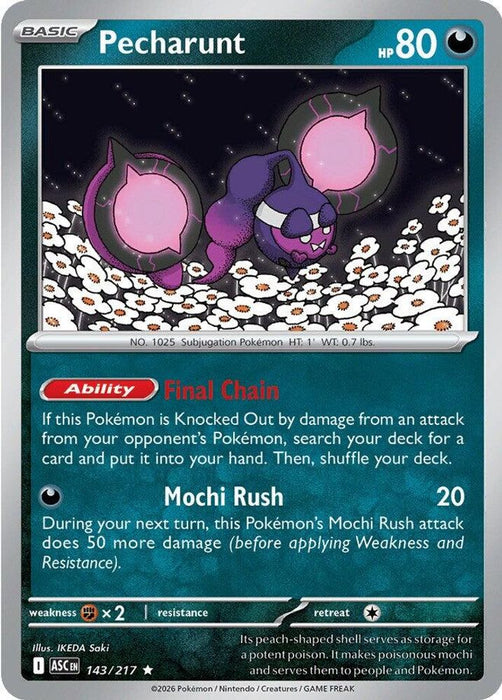 Pecharunt (#143/217) (ME: Ascended Heroes) Near Mint Holofoil