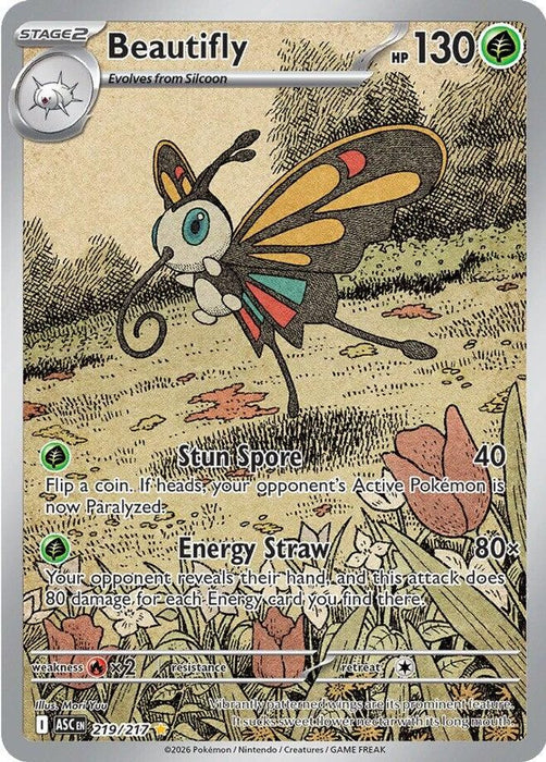 Beautifly 219 217 (#219/217) (ME: Ascended Heroes) Near Mint Holofoil