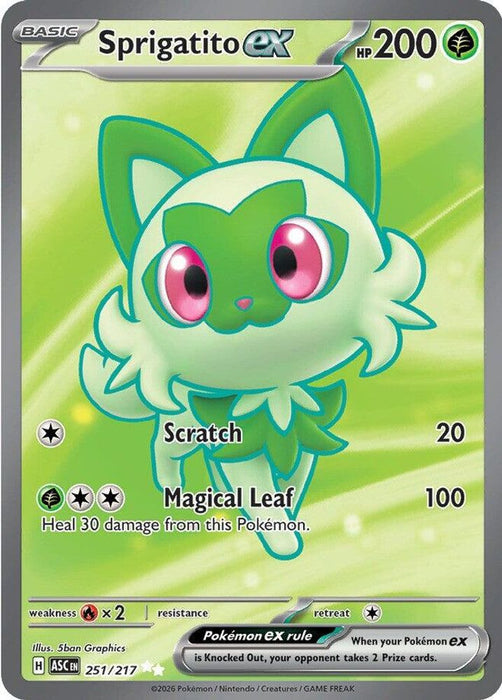 Sprigatito ex (#251/217) (ME: Ascended Heroes) Near Mint Holofoil