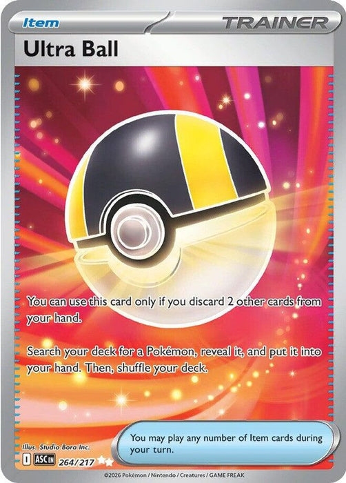 Ultra Ball 264 217 (#264/217) (ME: Ascended Heroes) Near Mint Holofoil