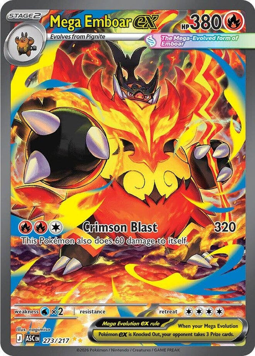Image for Mega Emboar ex (273/217) [ME: Ascended Heroes] - Pokemon