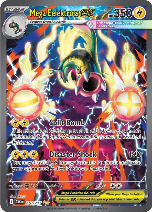 Mega Eelektross ex 278 217 (#278/217) (ME: Ascended Heroes) Near Mint Holofoil