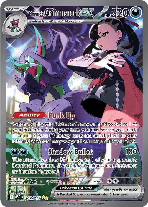 Marnies Grimmsnarl ex (#287/217) (ME: Ascended Heroes) Near Mint Holofoil