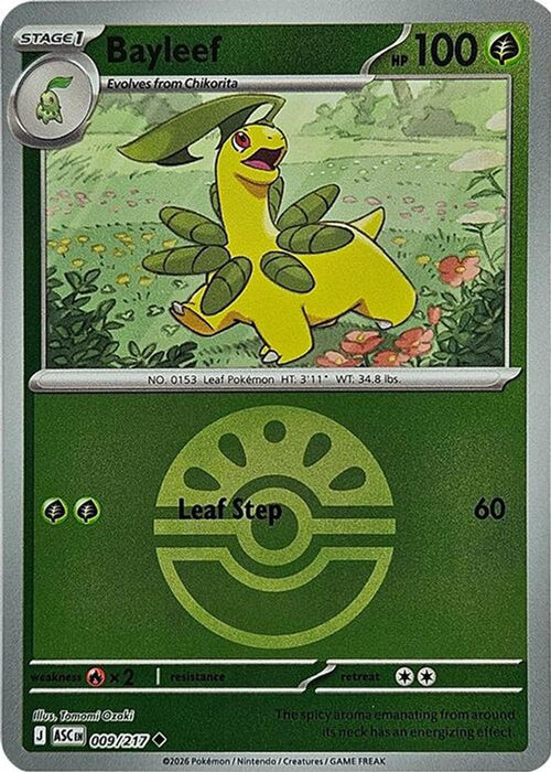 Bayleef Friend Ball (#009/217) (ME: Ascended Heroes) Near Mint Reverse Holofoil