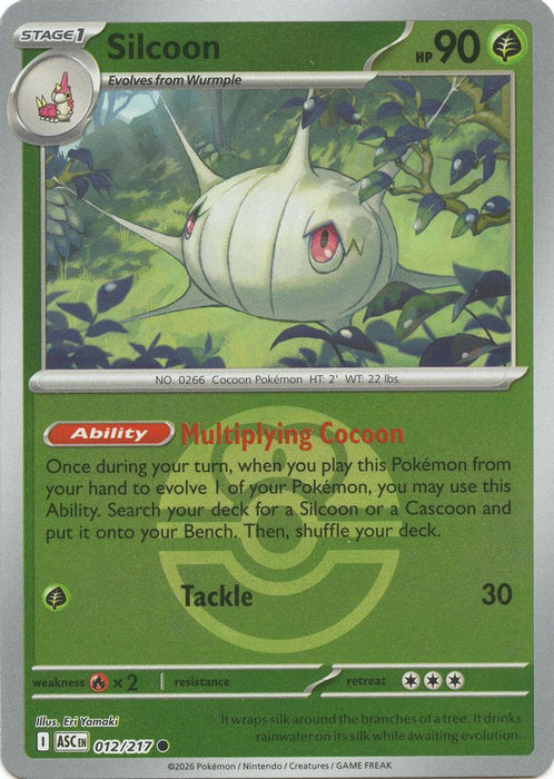 Silcoon Love Ball (#012/217) (ME: Ascended Heroes) Near Mint Reverse Holofoil