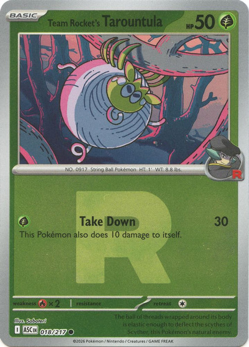 Team Rockets Tarountula Team Rocket (#018/217) (ME: Ascended Heroes) Near Mint Reverse Holofoil