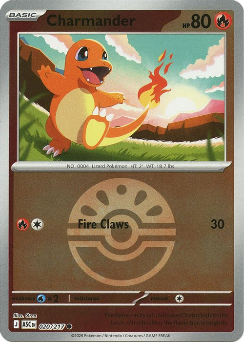 Charmander Friend Ball (#020/217) (ME: Ascended Heroes) Near Mint Reverse Holofoil