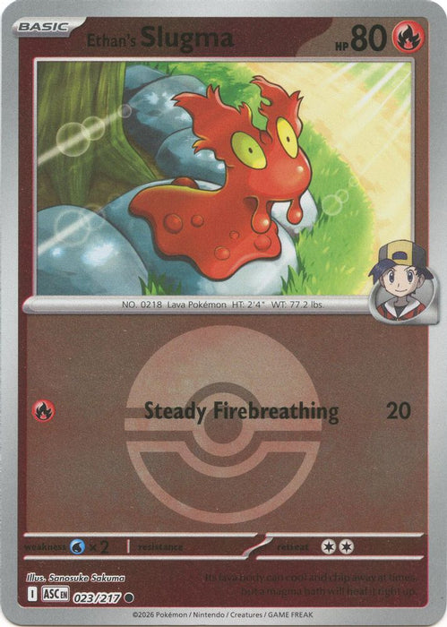 Ethans Slugma Poke Ball (#023/217) (ME: Ascended Heroes) Near Mint Reverse Holofoil