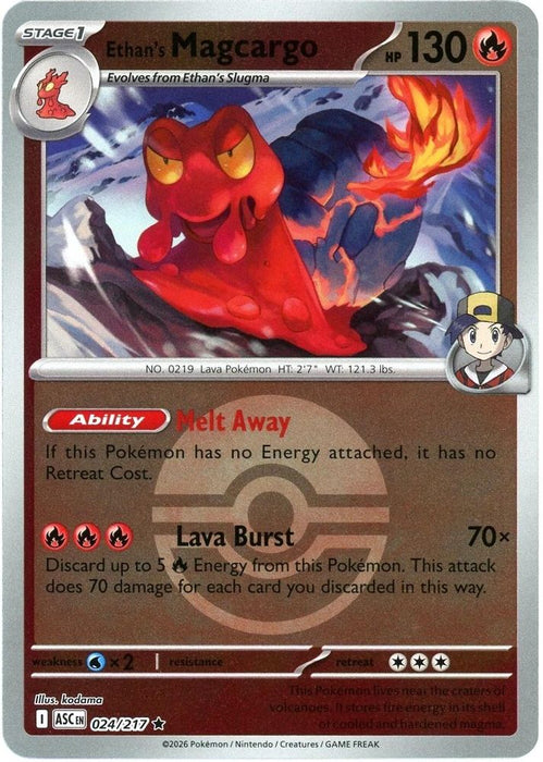 Ethans Magcargo 024 217 Poke Ball (#024/217) (ME: Ascended Heroes) Near Mint Reverse Holofoil