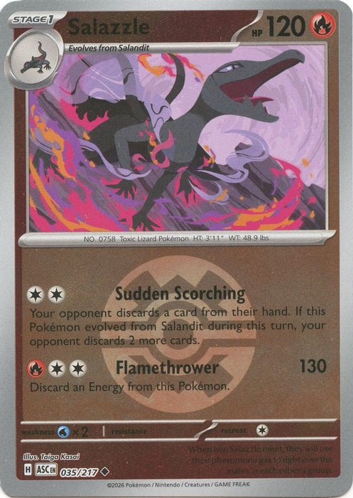 Salazzle 035 217 Quick Ball (#035/217) (ME: Ascended Heroes) Near Mint Reverse Holofoil
