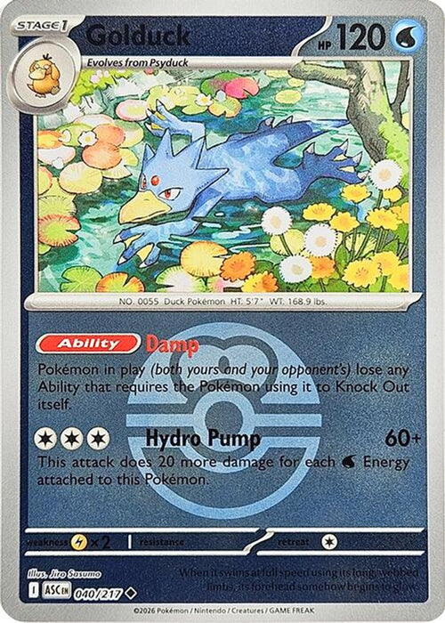 Golduck Love Ball (#040/217) (ME: Ascended Heroes) Near Mint Reverse Holofoil