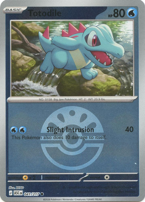 Totodile Friend Ball (#041/217) (ME: Ascended Heroes) Near Mint Reverse Holofoil