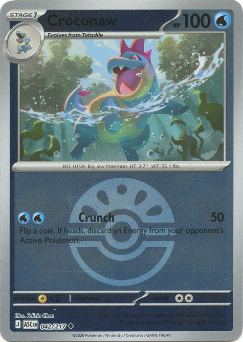 Croconaw Friend Ball (#042/217) (ME: Ascended Heroes) Near Mint Reverse Holofoil