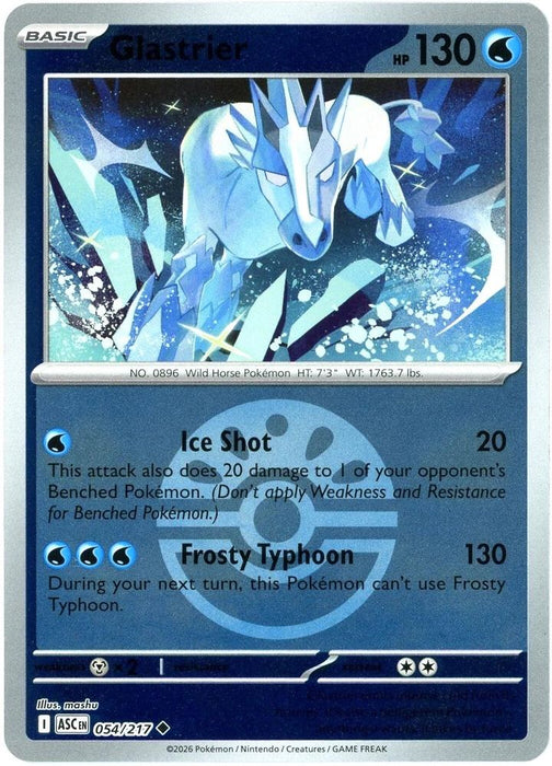 Glastrier Friend Ball (#054/217) (ME: Ascended Heroes) Near Mint Reverse Holofoil