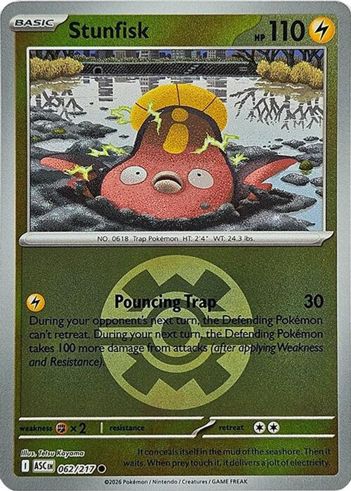 Stunfisk Quick Ball (#062/217) (ME: Ascended Heroes) Near Mint Reverse Holofoil