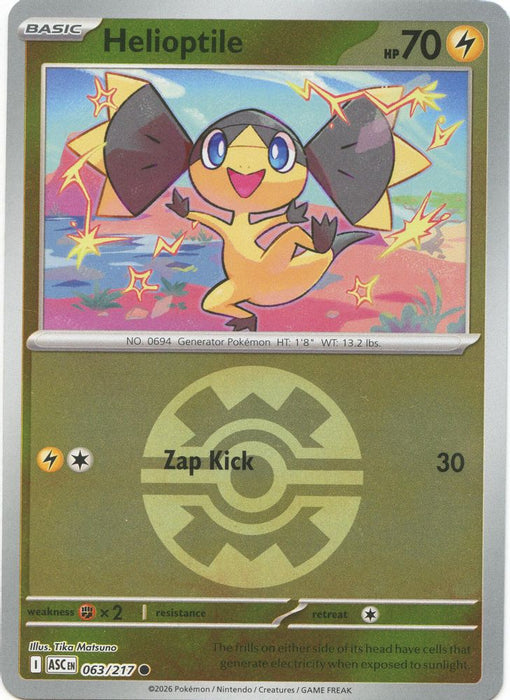 Helioptile Quick Ball (#063/217) (ME: Ascended Heroes) Near Mint Reverse Holofoil