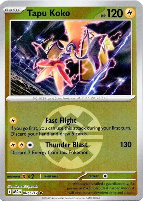 Tapu Koko Quick Ball (#067/217) (ME: Ascended Heroes) Near Mint Reverse Holofoil