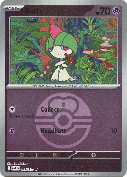 Ralts Love Ball (#087/217) (ME: Ascended Heroes) Near Mint Reverse Holofoil