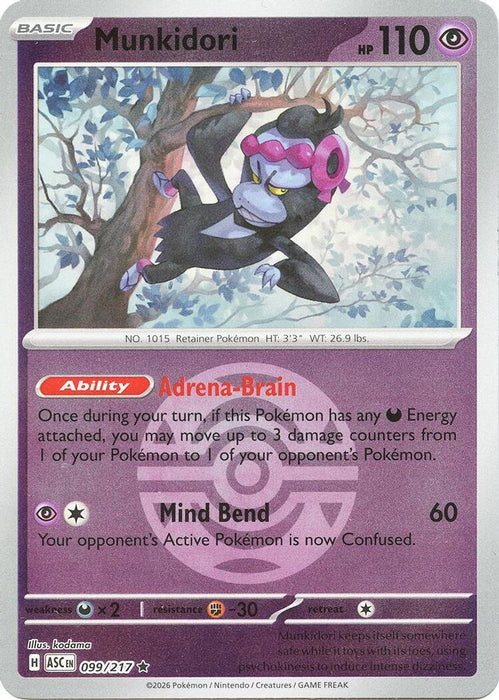 Munkidori Dusk Ball (#099/217) (ME: Ascended Heroes) Near Mint Reverse Holofoil