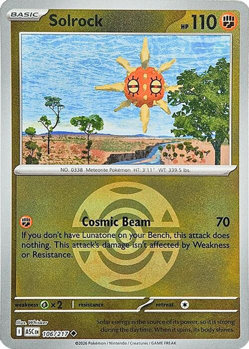 Solrock Dusk Ball (#106/217) (ME: Ascended Heroes) Near Mint Reverse Holofoil