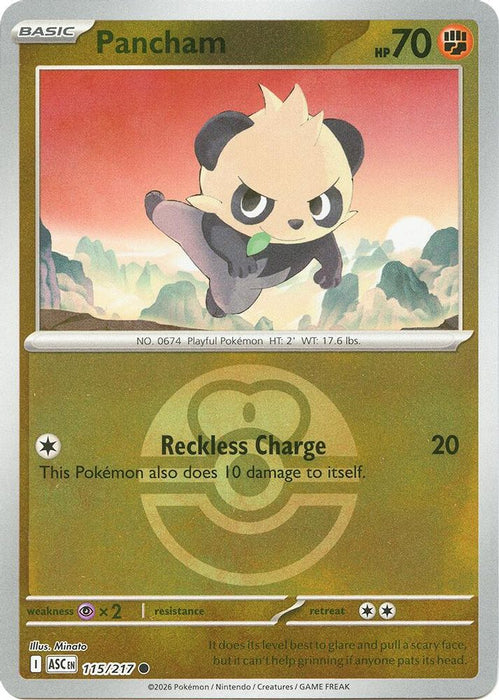 Pancham Love Ball (#115/217) (ME: Ascended Heroes) Near Mint Reverse Holofoil