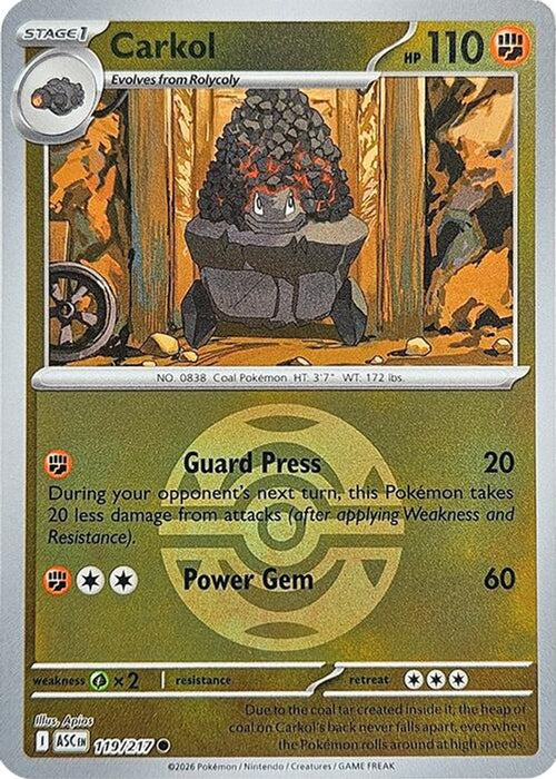 Carkol Dusk Ball (#119/217) (ME: Ascended Heroes) Near Mint Reverse Holofoil
